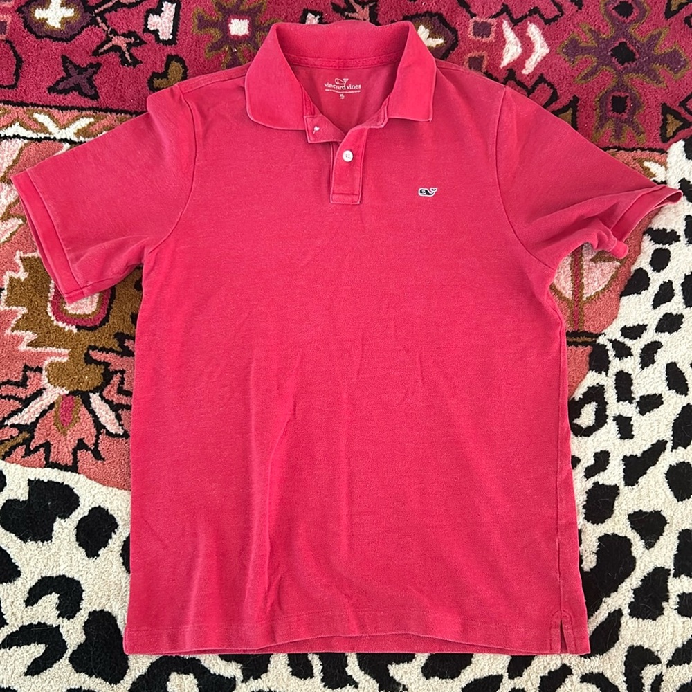 Red polo 60% Cotton 40% Polyester, worn once